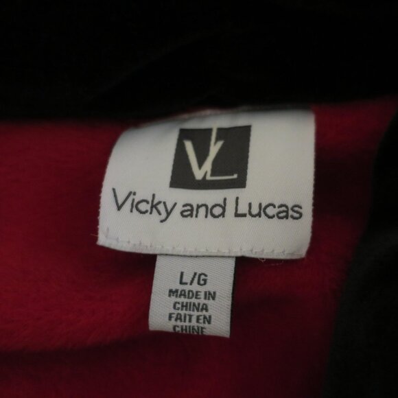 Vicky and Lukas Swing Coat Velvet Heavily Embroidered Peacock Floral Large - Picture 6 of 9